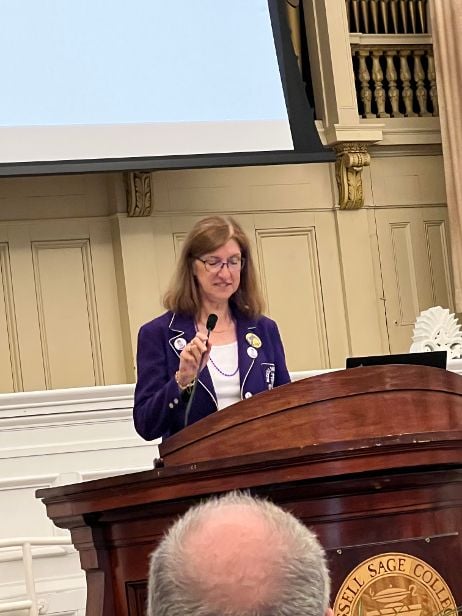 Patricia Timpano Sparrell, recipient of Alumnae of Influence Award. Photo courtesy of Suzanne Tillotson Sliwa